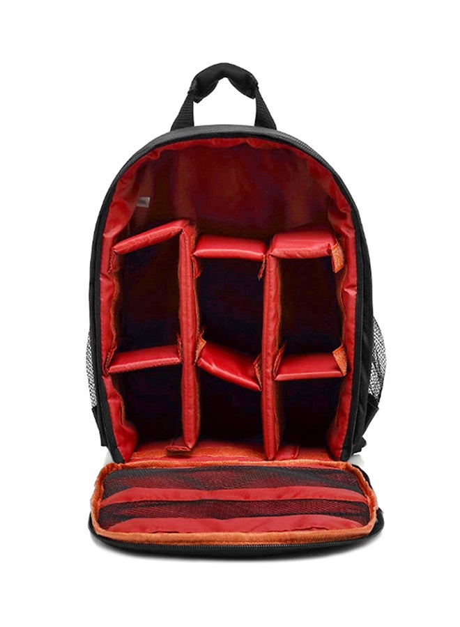 Generic Multi Functional Camera Backpack for Canon Nikon Sony DSLR Red/Black 