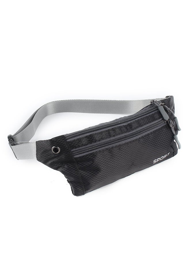 Waterproof Zipper Waistpack Bag Black  - Image 4