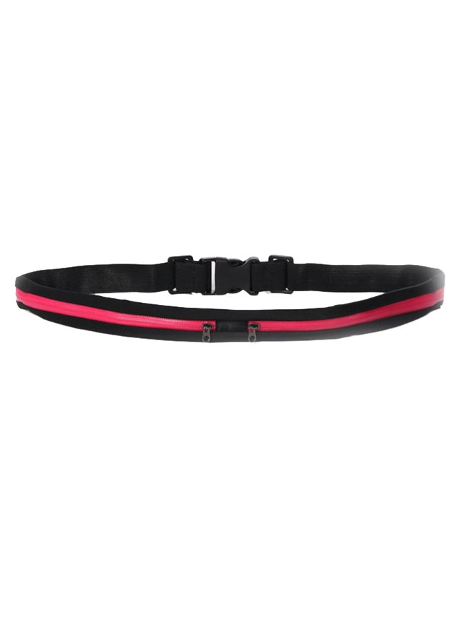 Anti-Theft Sports Zipper Waist Bag Red  - Image 1