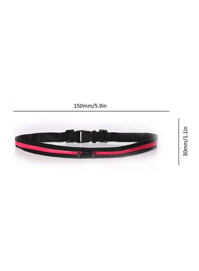 Anti-Theft Sports Zipper Waist Bag Red  - Image 2
