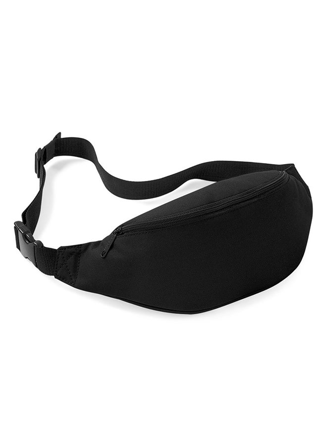 Waterproof Zipper Waist Pack Bag Black  - Image 1