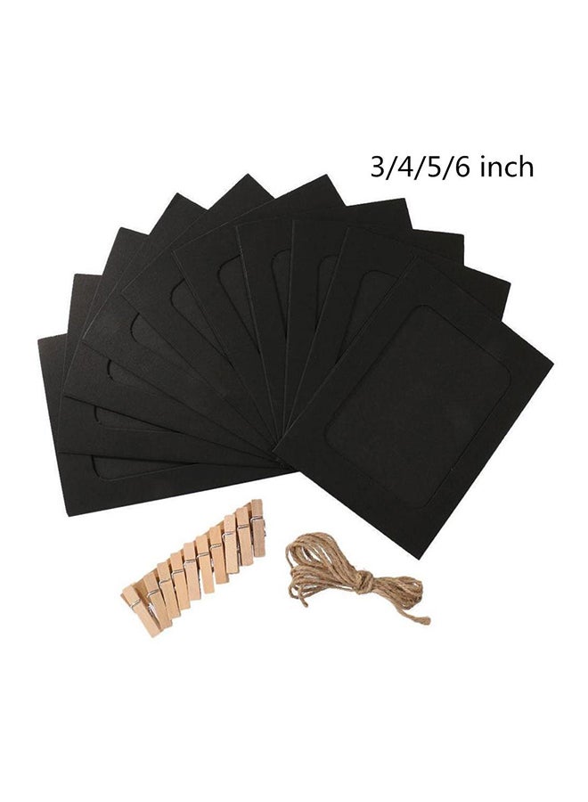 Generic 10 Piece Paper Photo Wall Art Black 9.5x2.5x9.5centimeter  - Image 4