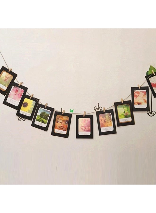 Generic 10 Piece Paper Photo Wall Art Black 9.5x2.5x9.5centimeter  - Image 3