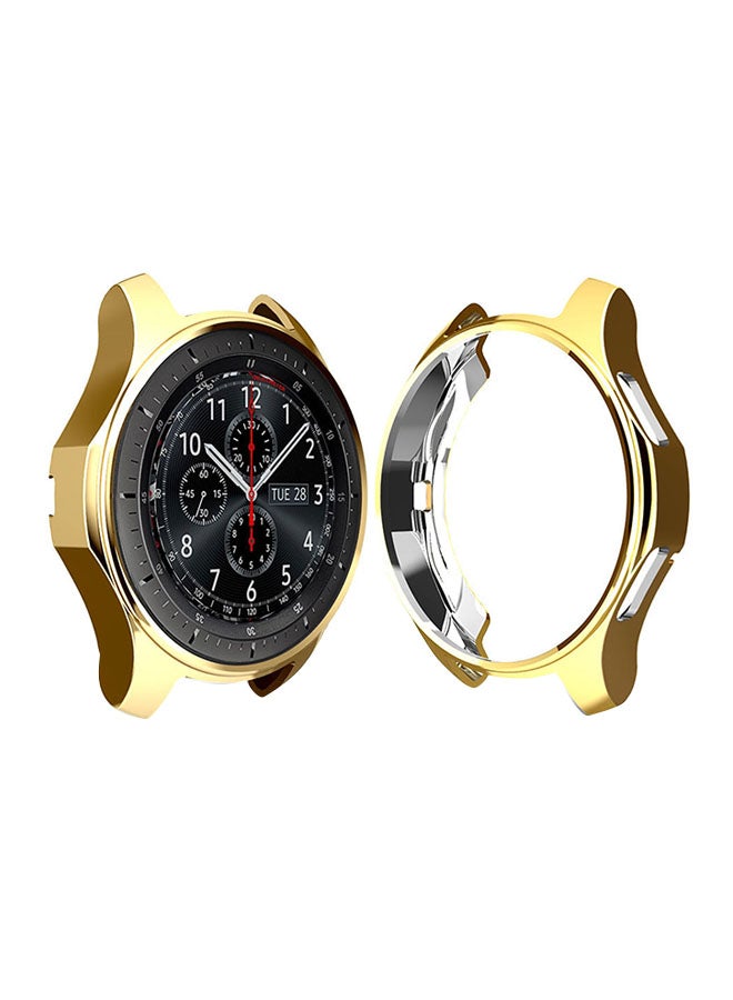 أتوكيت غطاء حماية واقٍ لساعة سامسونج جالاكسي جير S3 قياس 46 مم مطلي بالذهب
