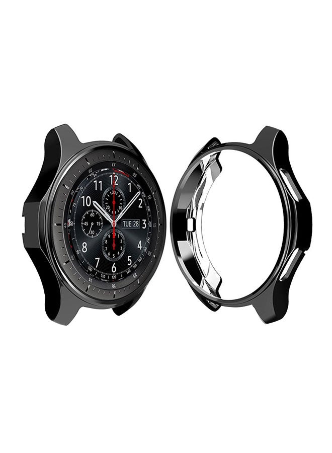 أتوكيت غطاء حماية واقٍ لساعة سامسونج جالاكسي جير S3 قياس 46 مم مطَلي بالأسود