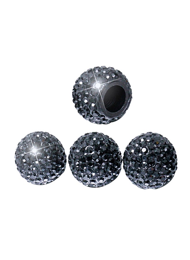 Generic 4-Piece Universal Rhinestone Wheel Valve Cap Cover  - Image 1