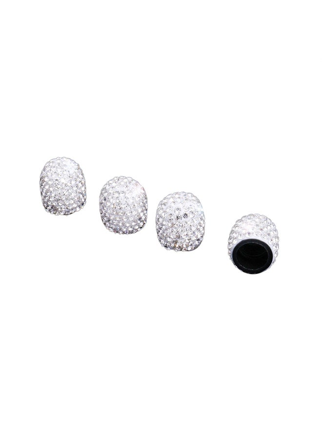 Generic 4-Piece Universal Rhinestone Wheel Valve Cap Cover  - Image 1