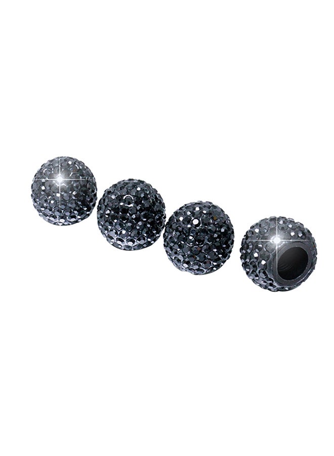 Generic 4-Piece Universal Rhinestone Wheel Valve Cap Cover  - Image 2