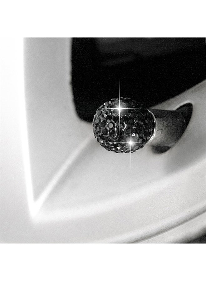 Generic 4-Piece Universal Rhinestone Wheel Valve Cap Cover  - Image 3
