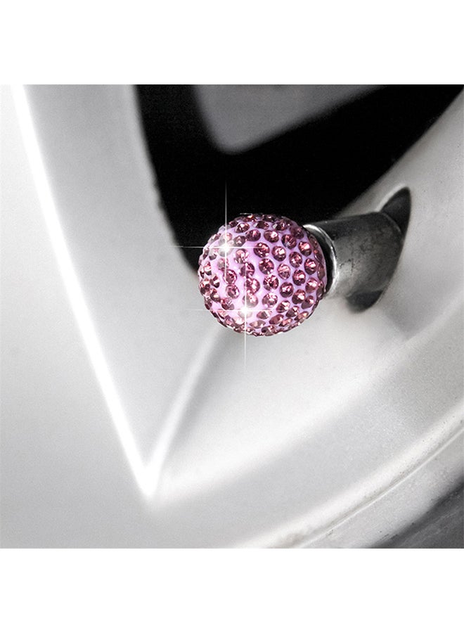 Generic 4-Piece Universal Rhinestone Wheel Valve Cap Cover  - Image 3