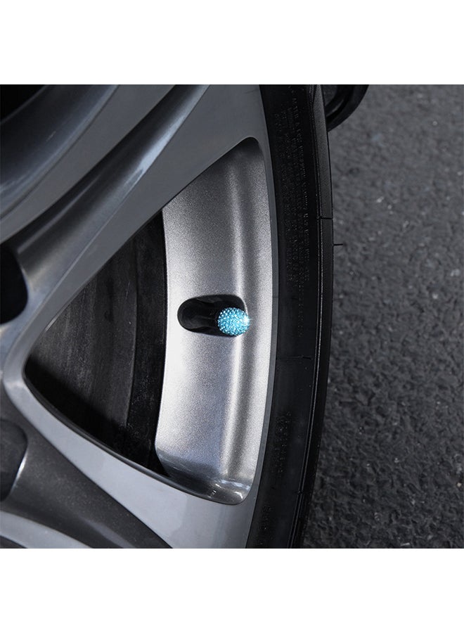 4-Piece Universal Rhinestone Wheel Valve Cap Cover - Image 3