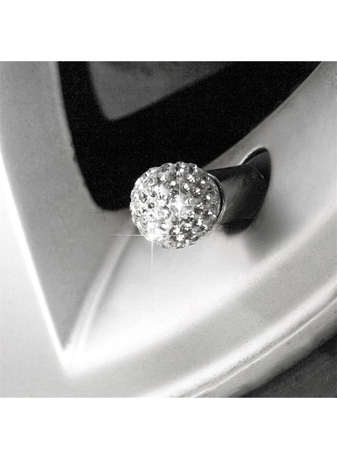 4-Piece Universal Rhinestone Wheel Valve Cap Cover - Image 3