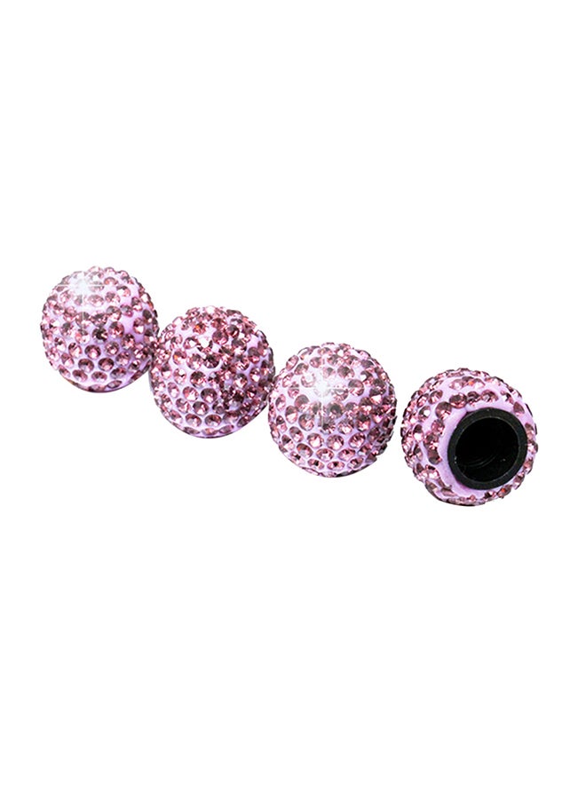Generic 4-Piece Universal Rhinestone Wheel Valve Cap Cover  - Image 2