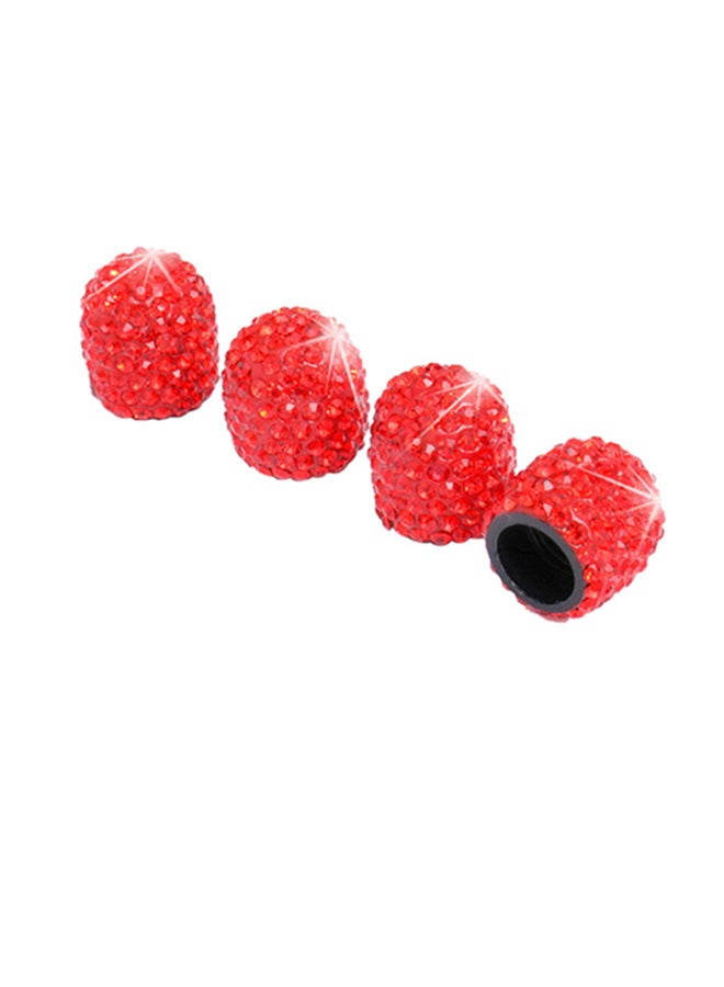 Generic 4-Piece Universal Rhinestone Wheel Valve Cap Cover  - Image 1