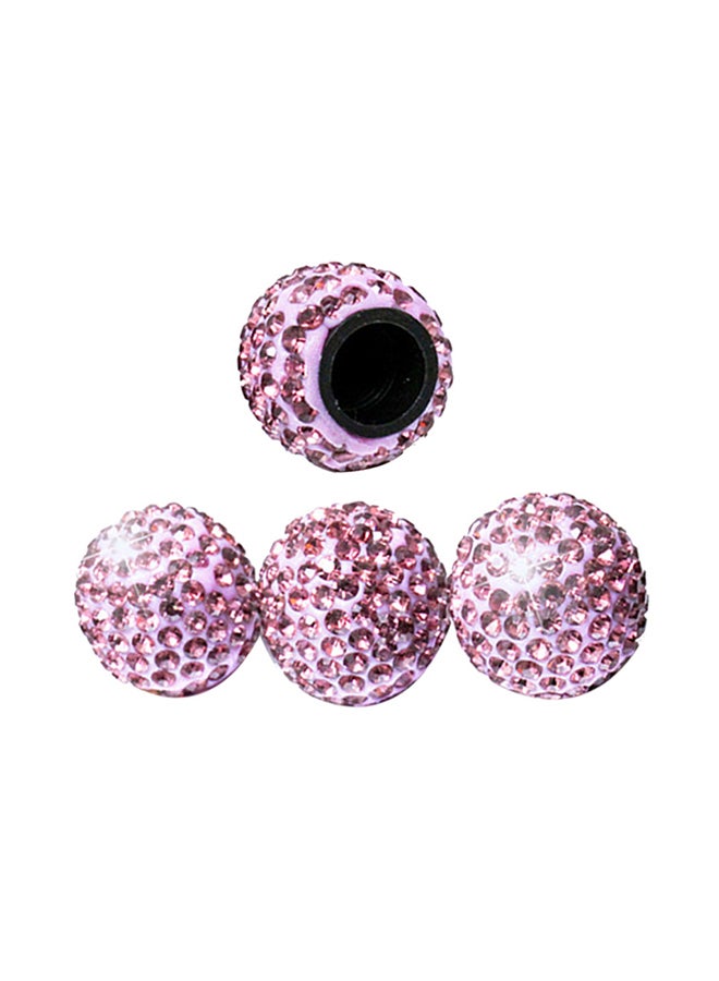 Generic 4-Piece Universal Rhinestone Wheel Valve Cap Cover  - Image 1