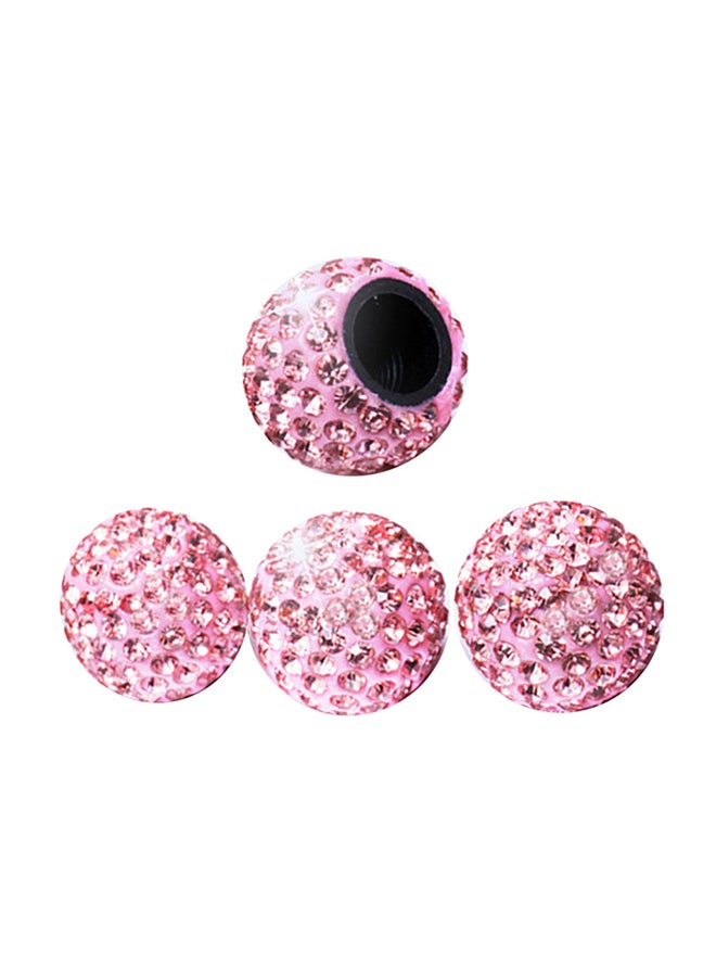 Generic 4-Piece Universal Rhinestone Wheel Valve Cap Cover  - Image 1