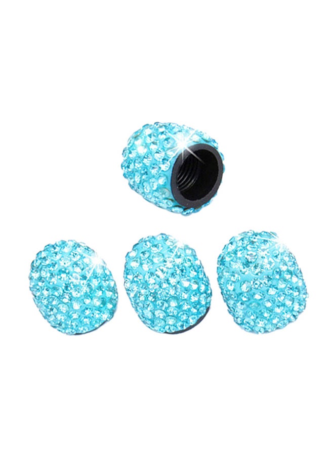 4-Piece Universal Rhinestone Wheel Valve Cap Cover - Image 1