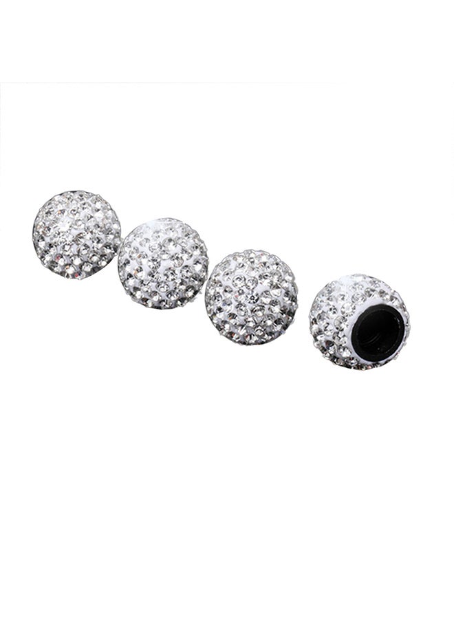 4-Piece Universal Rhinestone Wheel Valve Cap Cover - Image 2