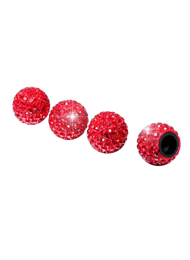 Generic 4-Piece Universal Rhinestone Wheel Valve Cap Cover  - Image 2