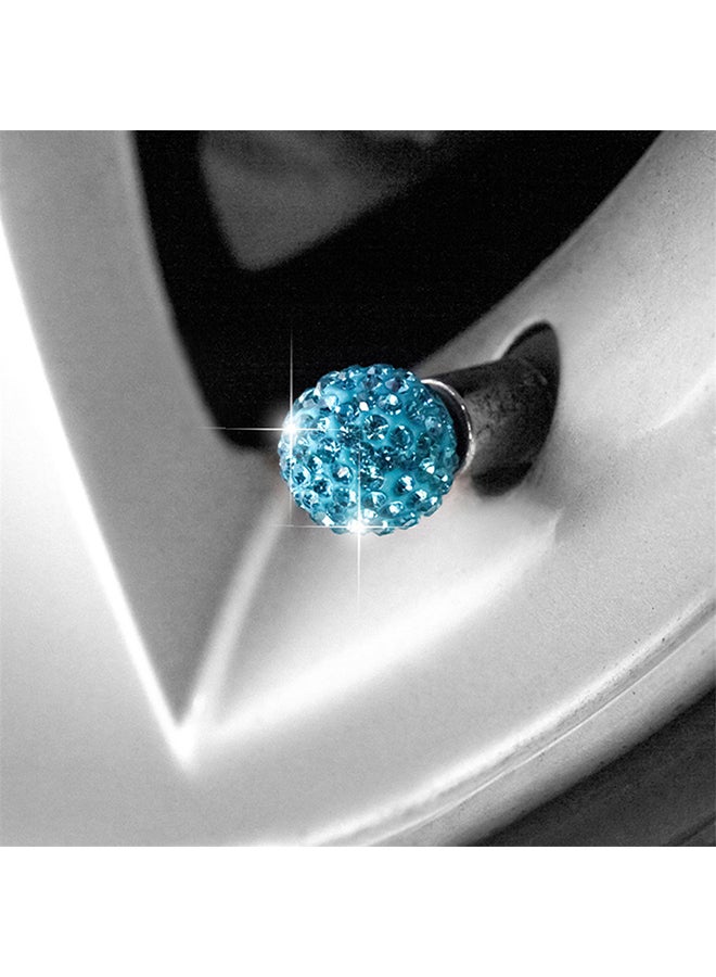 Generic 4-Piece Universal Rhinestone Wheel Valve Cap Cover  - Image 3