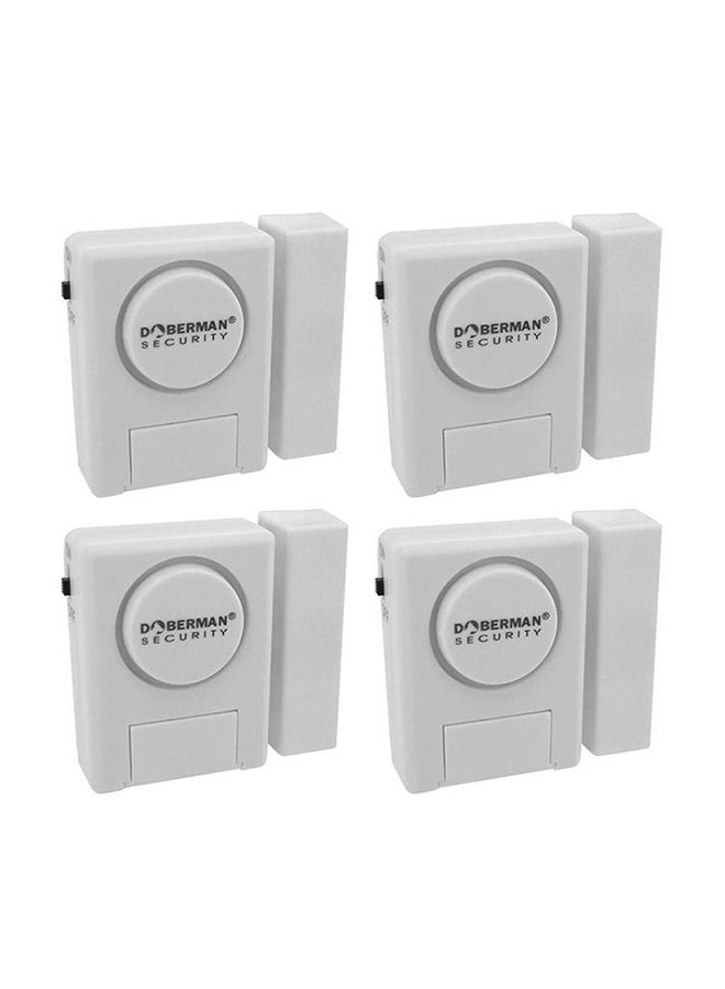 4-Piece Window And Door Alarm White 200grams - Image 1