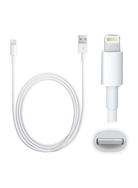 USB Lightning Cable For Apple iPhone 5S And 6 Plus White