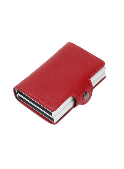 Anti Theft Automatic Smart Card Holder Red