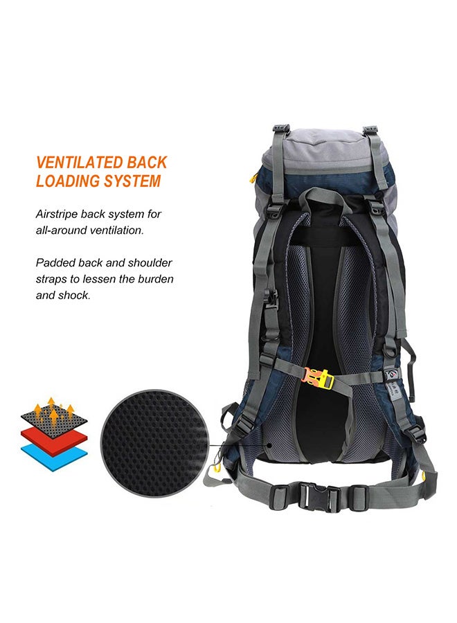 LIXADA - Waterproof Hiking Trekking Travel Backpack – 50L Blue - Image 1