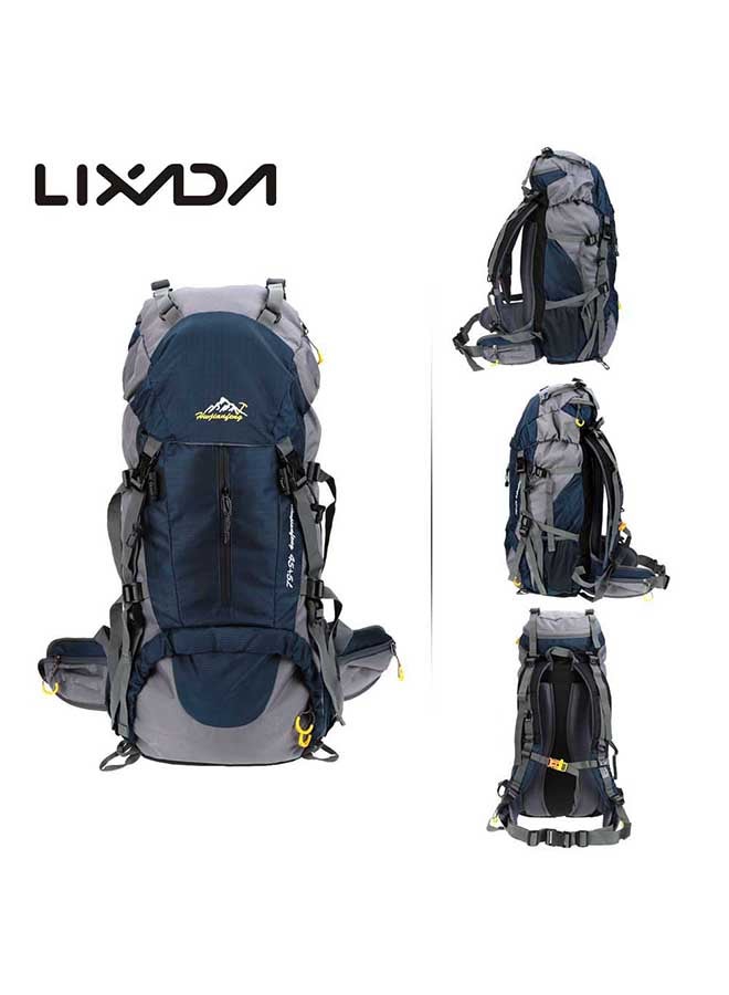 LIXADA - Waterproof Hiking Trekking Travel Backpack – 50L Blue - Image 1