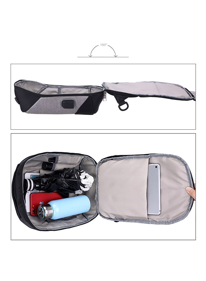 Generic - Anti-Theft Travel Backpack With USB Charging Port Black - Image 1