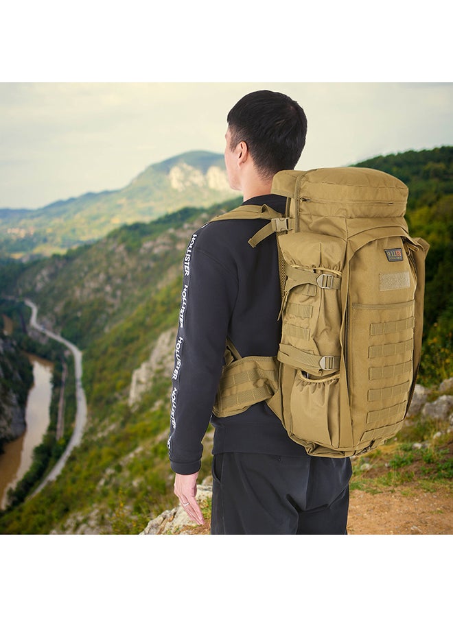 Outdoor Hiking Backpack - 60L Brown  - Image 4