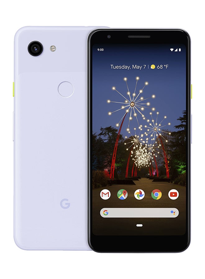 جوجل هاتف بيكسل 3a XL بذاكرة سعة 64 جيجابايت، يدعم تقنية 4G LTE، باللون الأرجواني  - Image 1