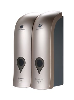 Wall Mounted Double-Head Manual Soap Dispenser Champagne Gold/Grey 22.8 x 8.3 x 14.2cm - v1559197958/N24808831A_1