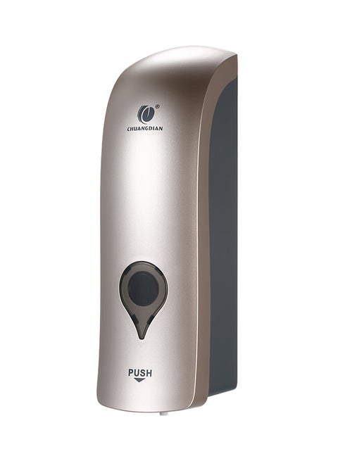 Wall Mounted Single-Head Manual Soap Dispenser Champagne Gold/Grey 22.5 x 6.8 x 7.8cm