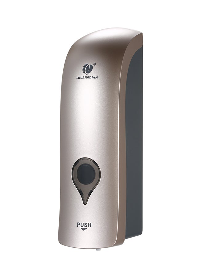 CHUANGDIAN Wall Mounted Single-Head Manual Soap Dispenser Champagne Gold/Grey 22.5 x 6.8 x 7.8cm