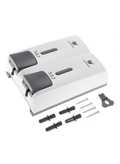 شوانجديان موزع صابون يدوي بقسمين يثبت على الحائط أبيض 19.2 x 8 x 12.6سم  - Image 2