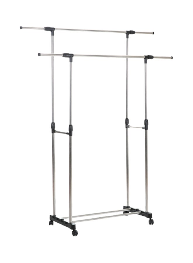 CYTHERIA - Double Rod Telescopic Lifting Clothes Hanger Silver 160 x 135cm - Image 1