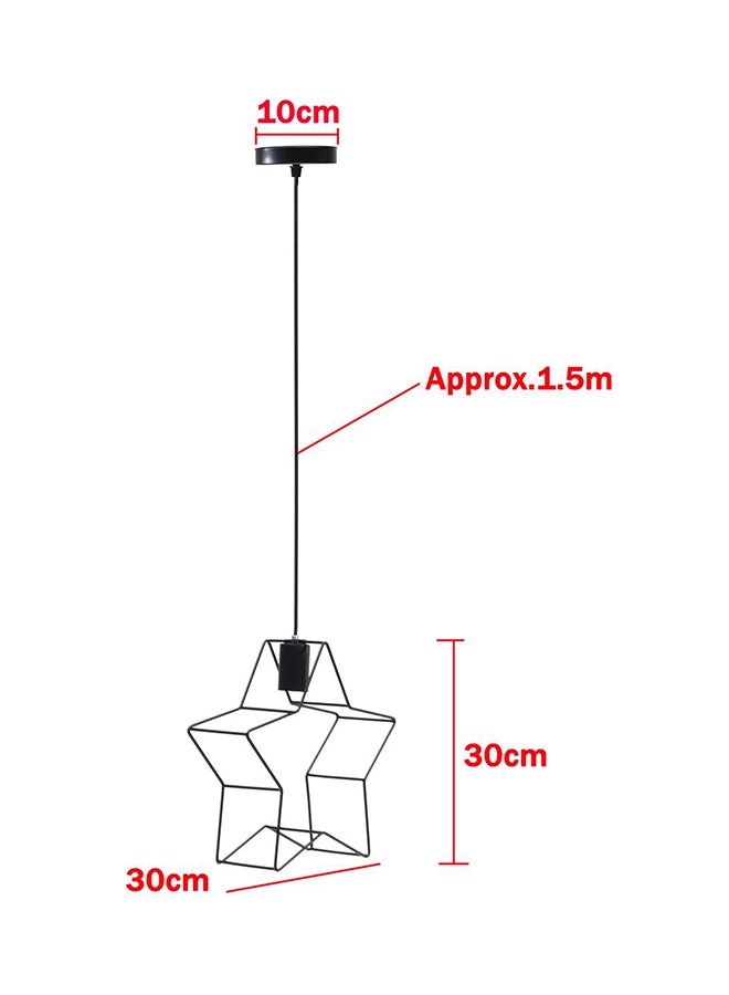 مصباح LED للسقف بتصميم نجمة أسود 30 x 30سم - Image 2
