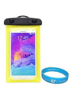 Waterproof Armband For Samsung Galaxy Note 4 With Wristband Yellow