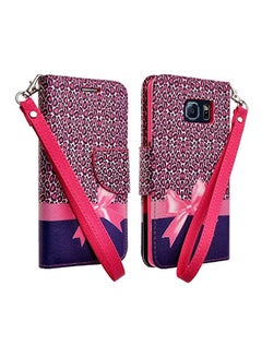 VanGoddy Wallet Case For Samsung Galaxy S6/S6 Edge/S6 Edge+ Cheetah Bow  - Image 2