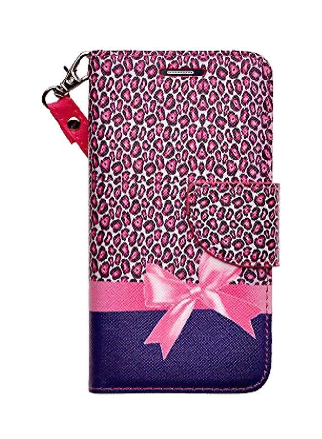 VanGoddy - Wallet Case For Samsung Galaxy S6/S6 Edge/S6 Edge+ Cheetah Bow - Image 1