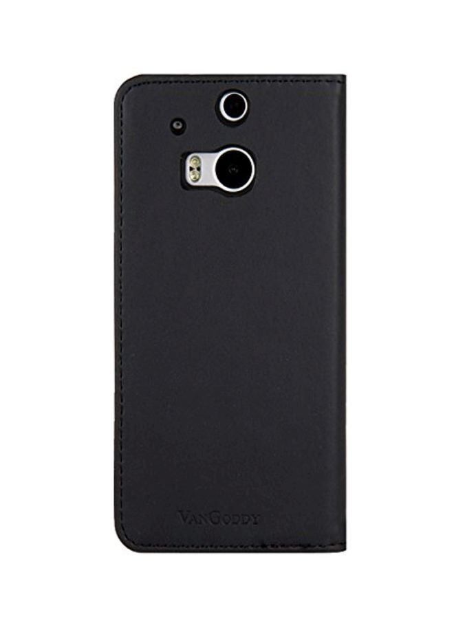 VanGoddy - Protective Wallet Case For HTC One M8 Black - Image 1