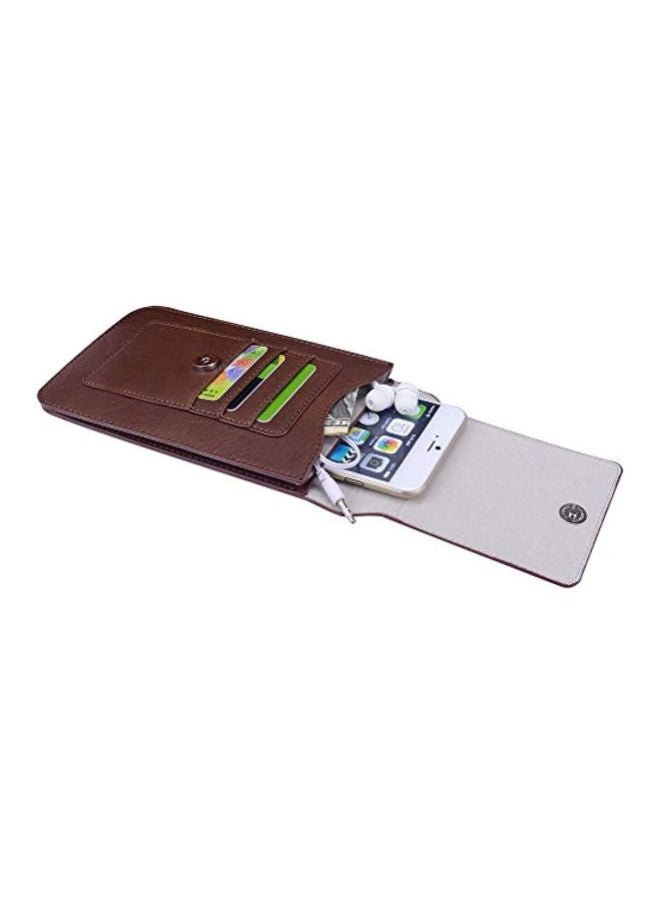 BestPriceCenter Protective Wallet Case Cover For Vivo V5s/Y55s/V5 Plus Brown  - Image 4