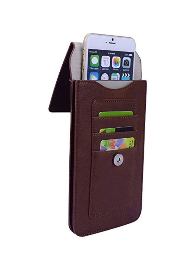 BestPriceCenter Protective Wallet Case Cover For Vivo V5s/Y55s/V5 Plus Brown  - Image 3