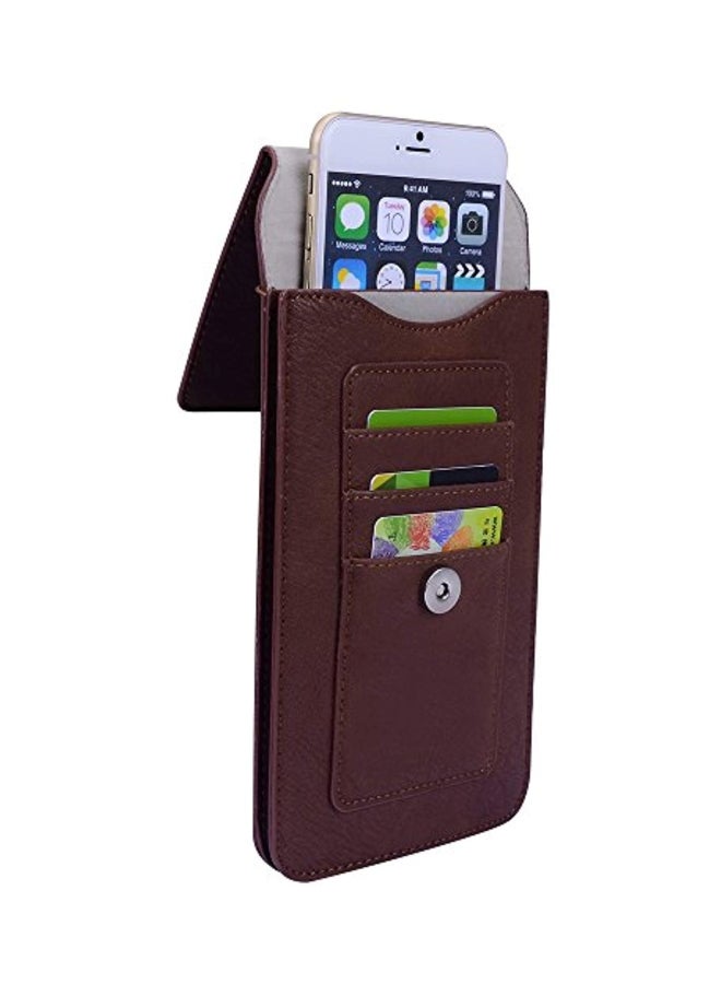 BestPriceCenter Protective Holster Pouch With Belt Clip Brown  - Image 3