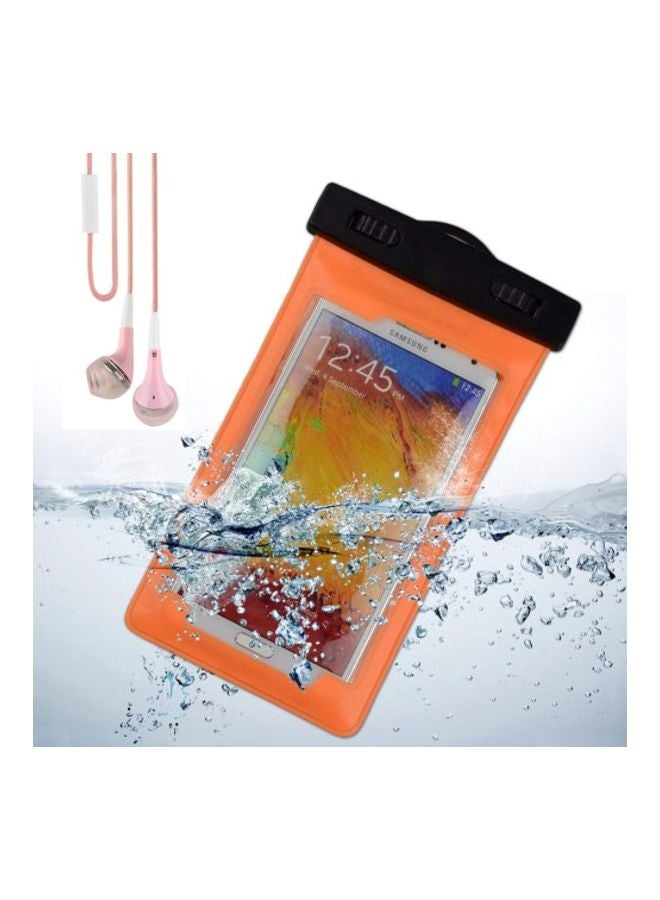 Sumaccn Protective Armband Pouch For Samsung With Headphones Orange/Black/Pink - Image 2