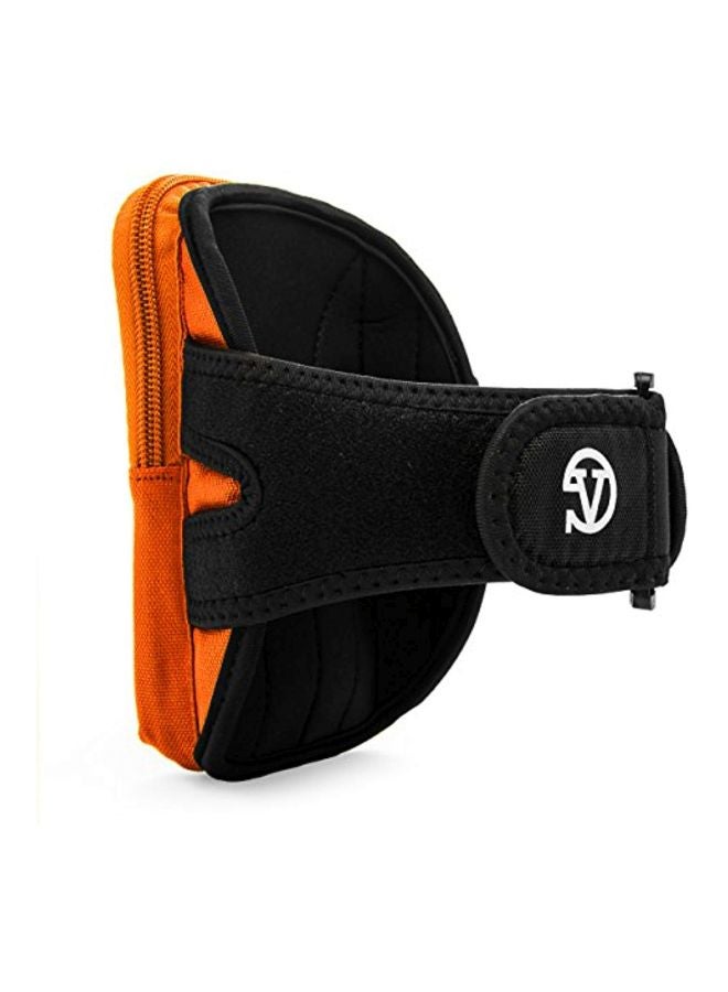 VanGoddy - Workout Armband For Apple iPhone Xr /XS Max /8 Plus /7 Plus /6s Plus /6 Plus Orange/Black - Image 1