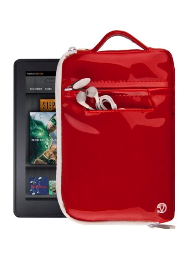 VanGoddy - Hydei Patent Leather Carrying Case For Hisense Sero 8 / Sero 7 Pro/Sero LT Tablet Red - Image 1