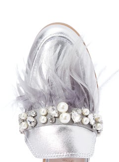 NINE WEST Jarae Mules Silver  - Image 3