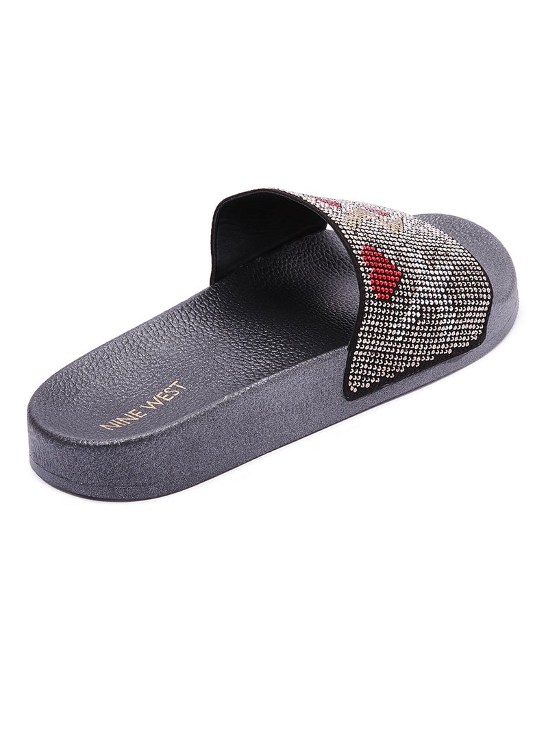 NINE WEST - Irllylikeu Slide Sandals Black - Image 1